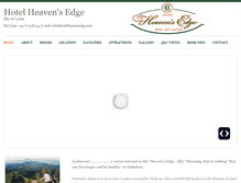 Tablet Screenshot of hotelheavensedge.com